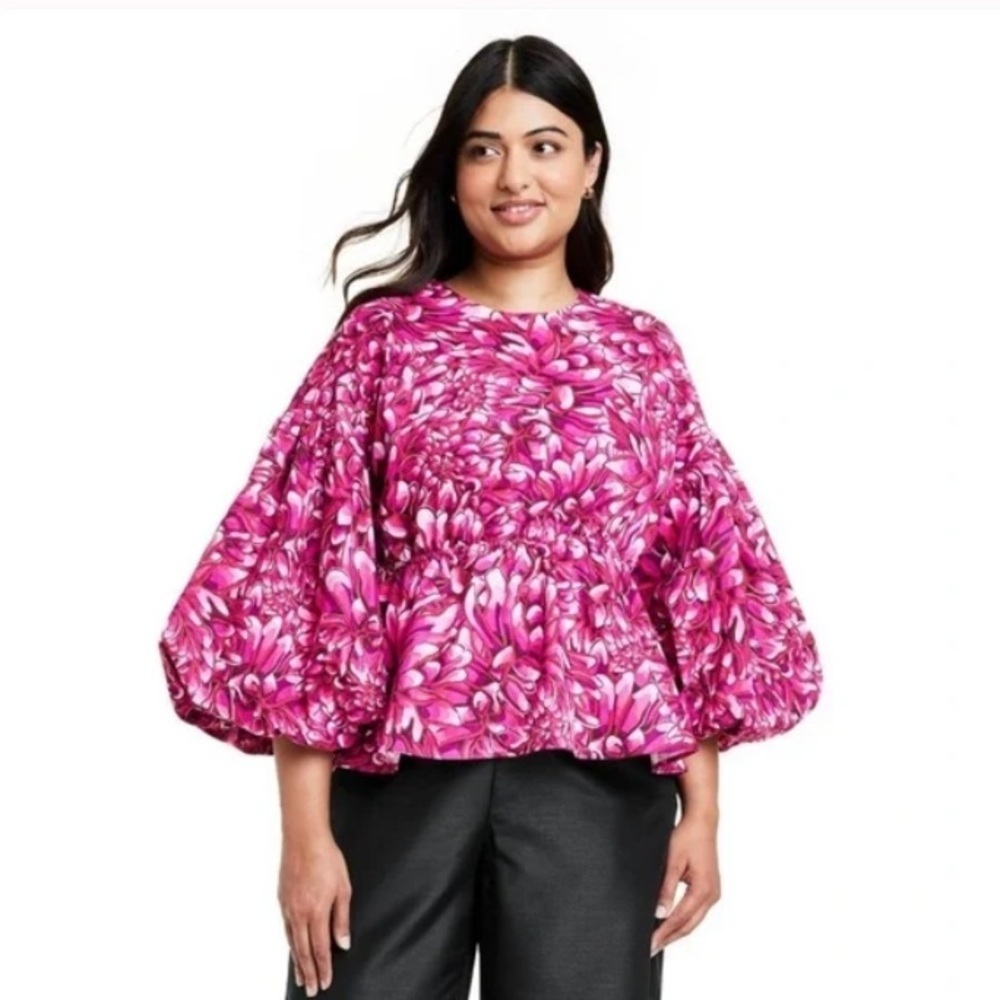 Mum Floral Scallop Back Blouse - Kika Vargas x Target Pink - Picture 2 of 13